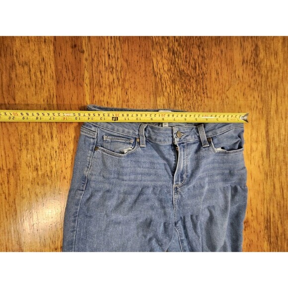 PAIGE Jeans Womens Manhattan Bootcut Sz 29 Medium Wash Denim Stretch EUC - Picture 7 of 11